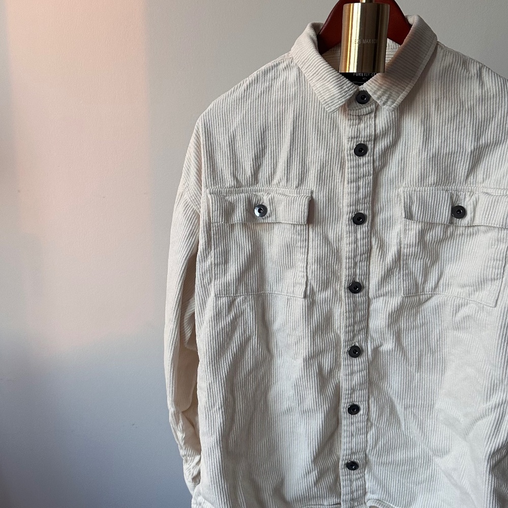 Cream Corduroy Button-Down